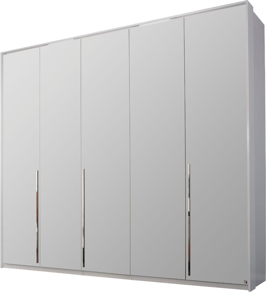 Oakwood Rauch Montclar 5 Door Hinged High Gloss White Wardrobe with Premium Interior