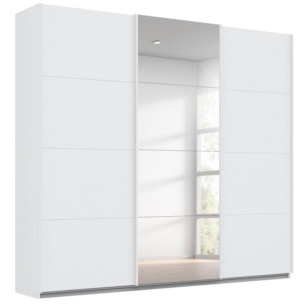 Oakwood Rauch Kulmbach Alpine White 3 Sliding Door Wardrobe 203CM Wide