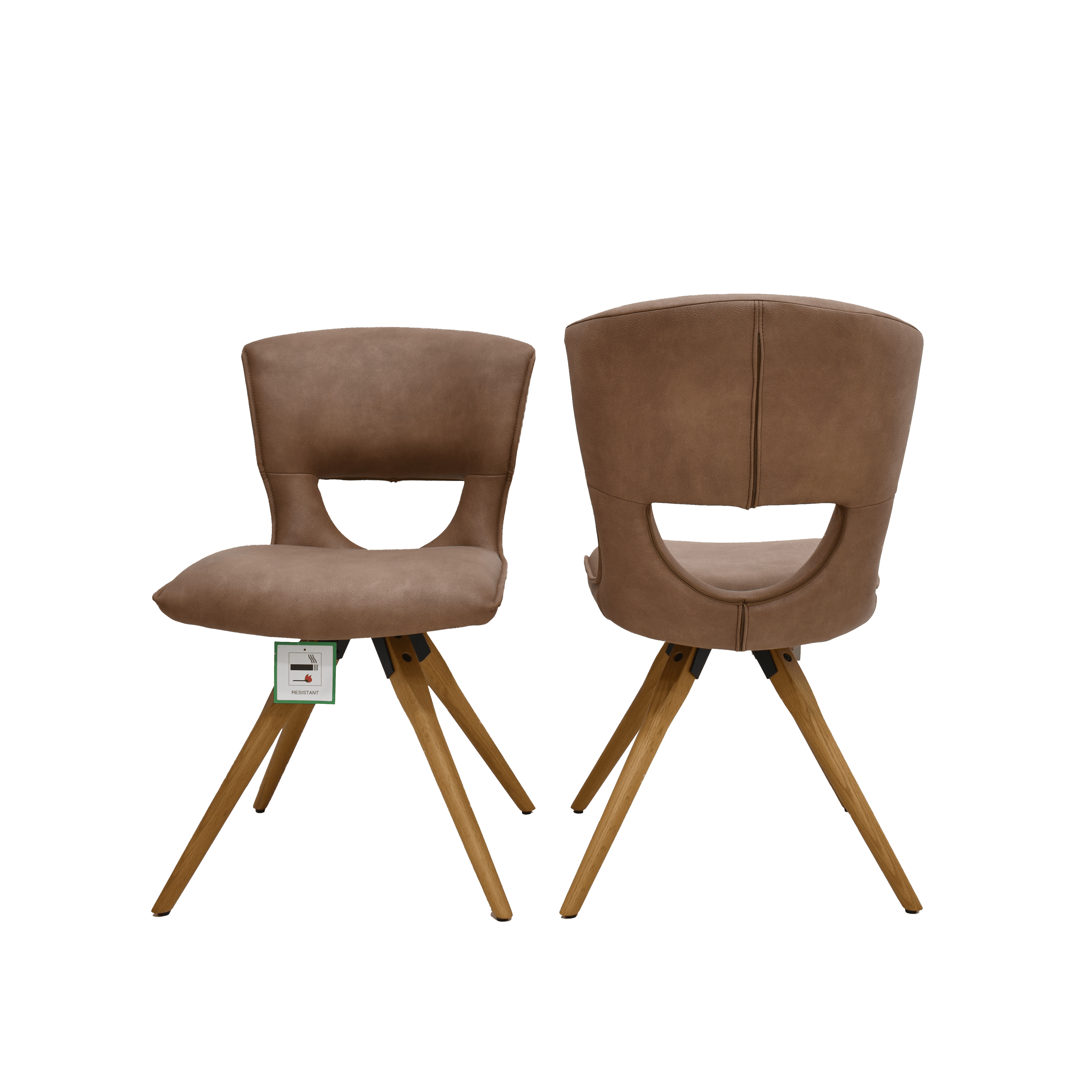 Oakwood 2x Toronto Dining Chair - Vintage Tan