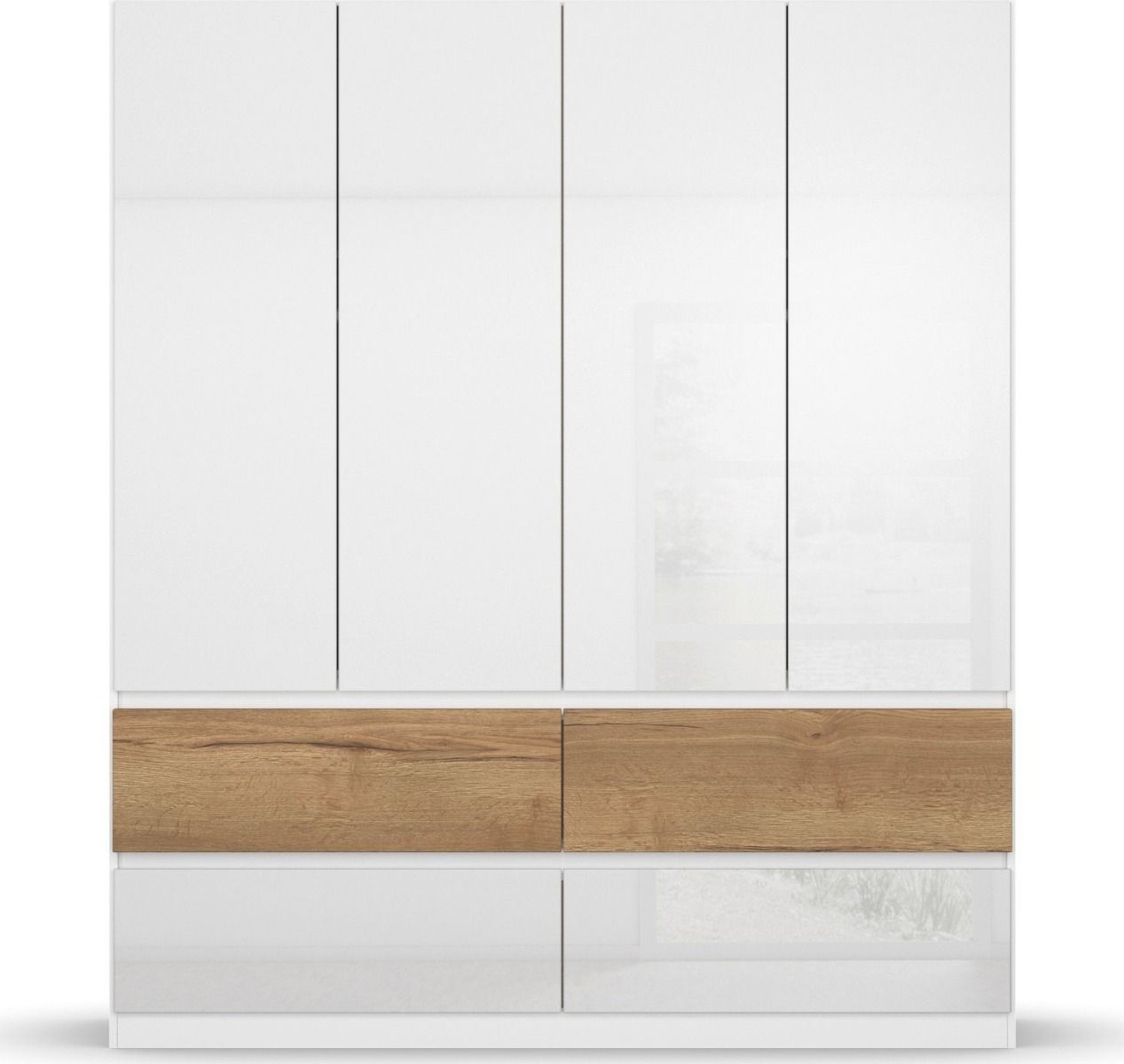 Oakwood Rauch Winnipeg Alpine White 4 Door 4 Drawer Wardrobe