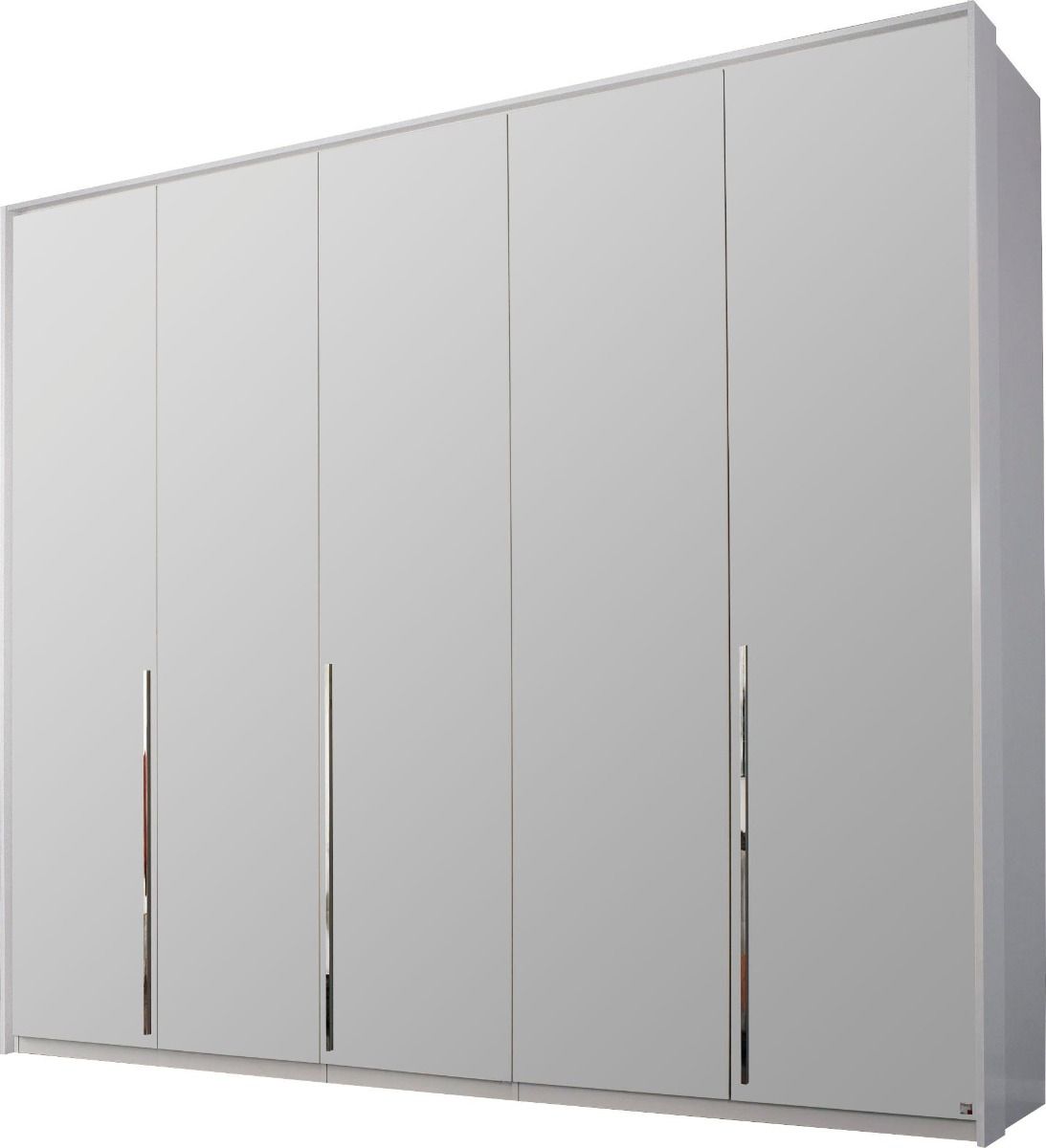 Oakwood Rauch Montclar 5 Door Hinged High Gloss White Wardrobe with Premium Interior