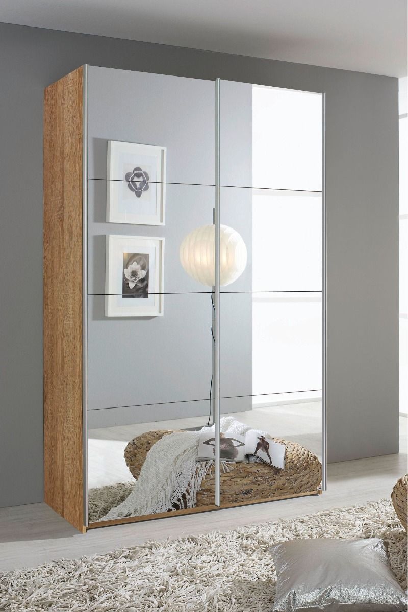 Oakwood Rauch Quadra Full Mirror 2 Door Sliding Wardrobe