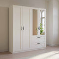 Oakwood Rauch Cottage 4 Door Combi Wardrobe with Mirror