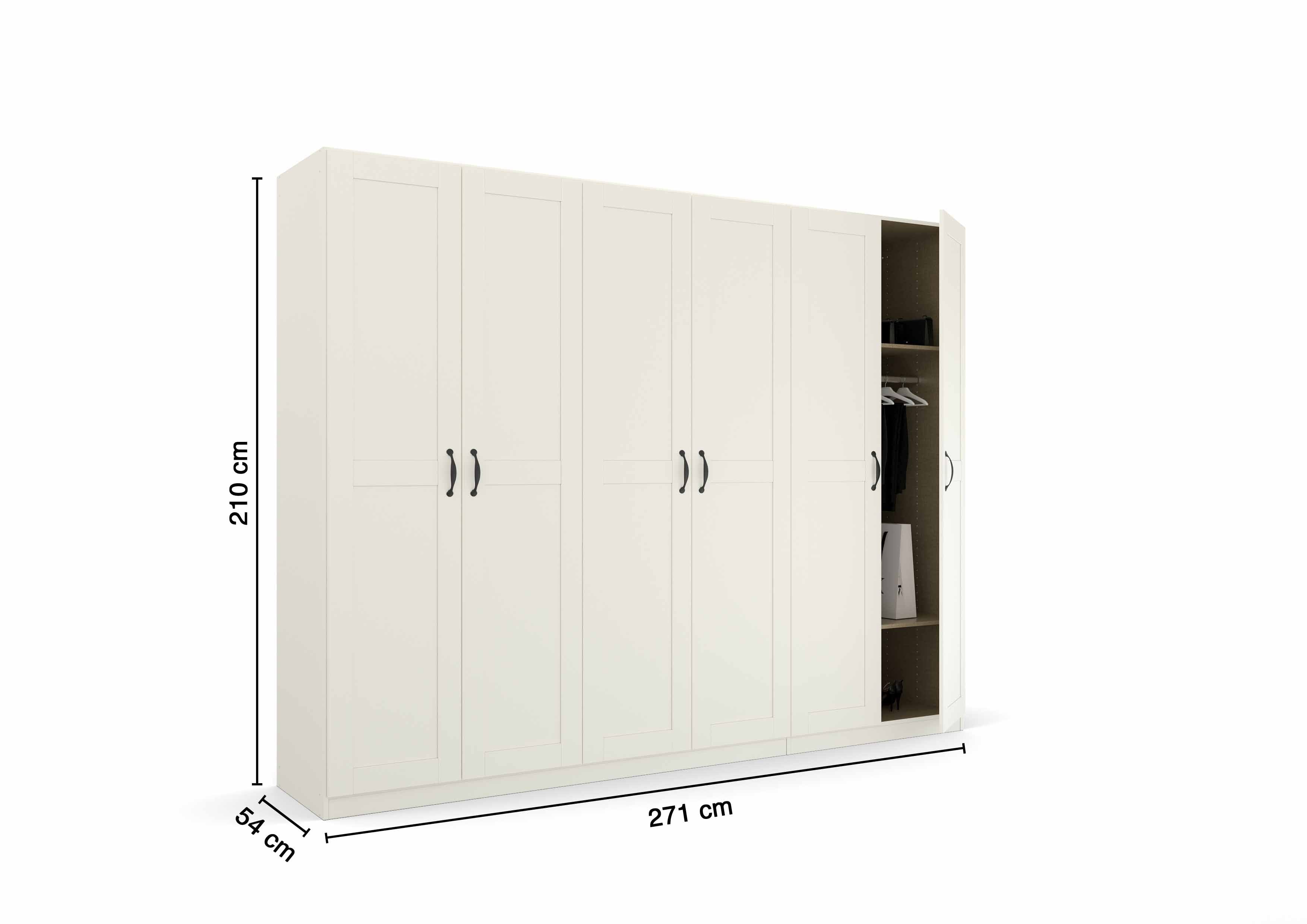 Oakwood Rauch Cottage 6 Door Hinged Wardrobe