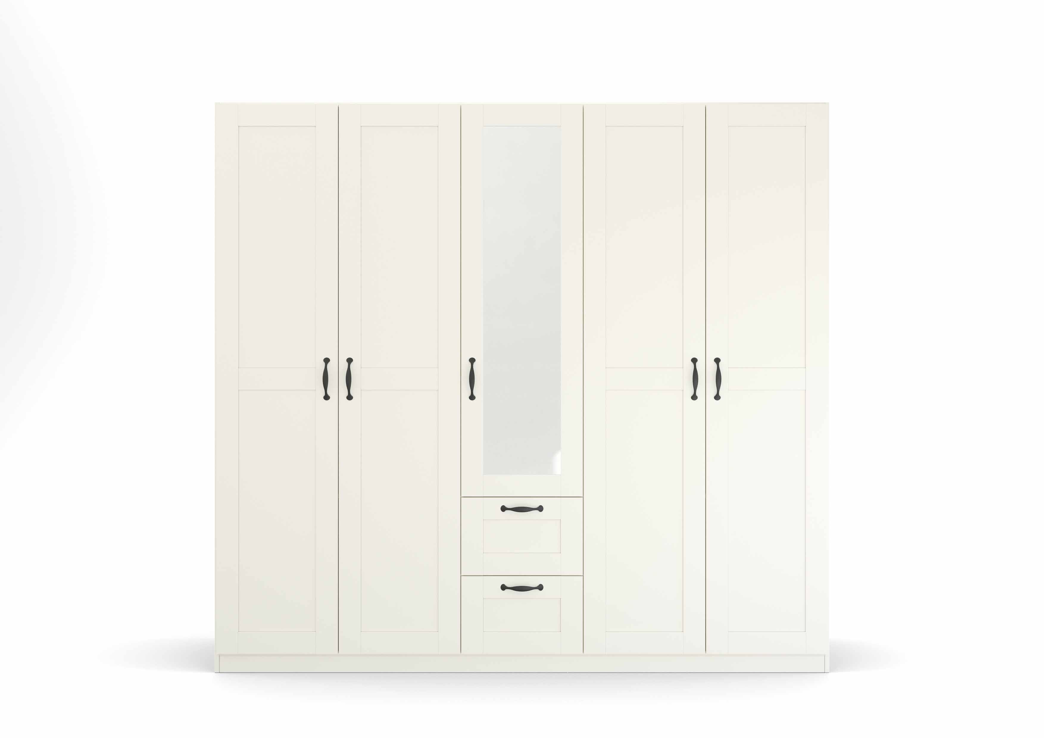 Oakwood Rauch Cottage 5 Door Combi Wardrobe with Mirror
