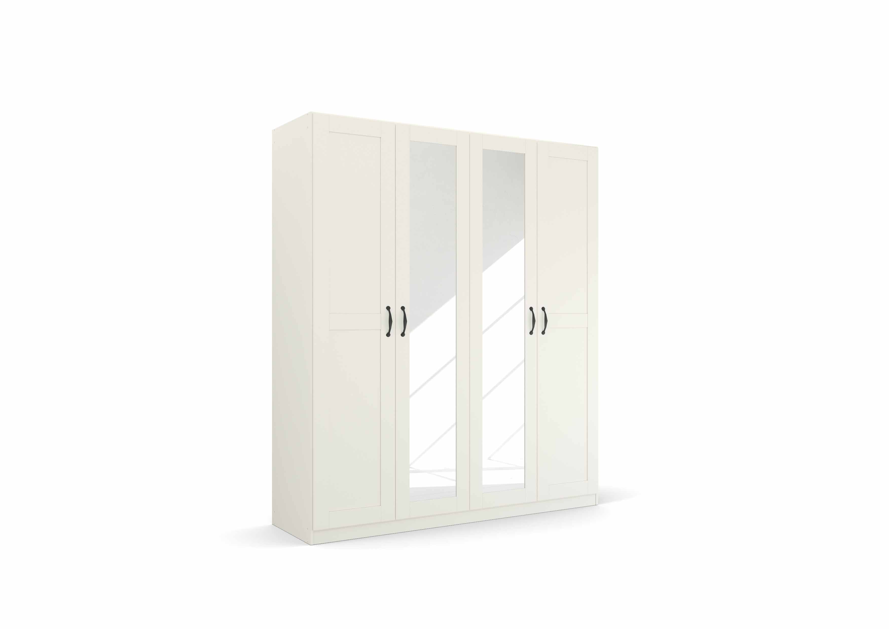 Oakwood Rauch Cottage 4 Door Hinged Wardrobe with Mirror
