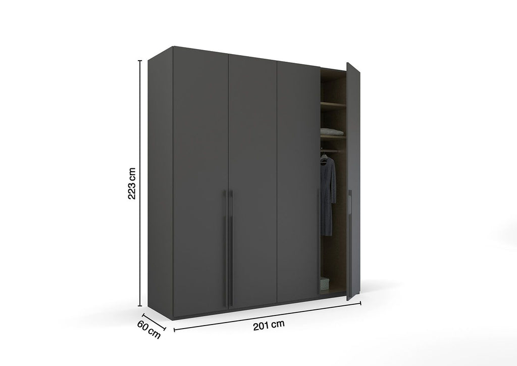 Oakwood Rauch Skat Pure 4 Hinged Door Wardrobe
