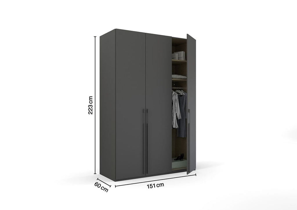 Oakwood Rauch Skat Pure 3 Hinged Door Wardrobe