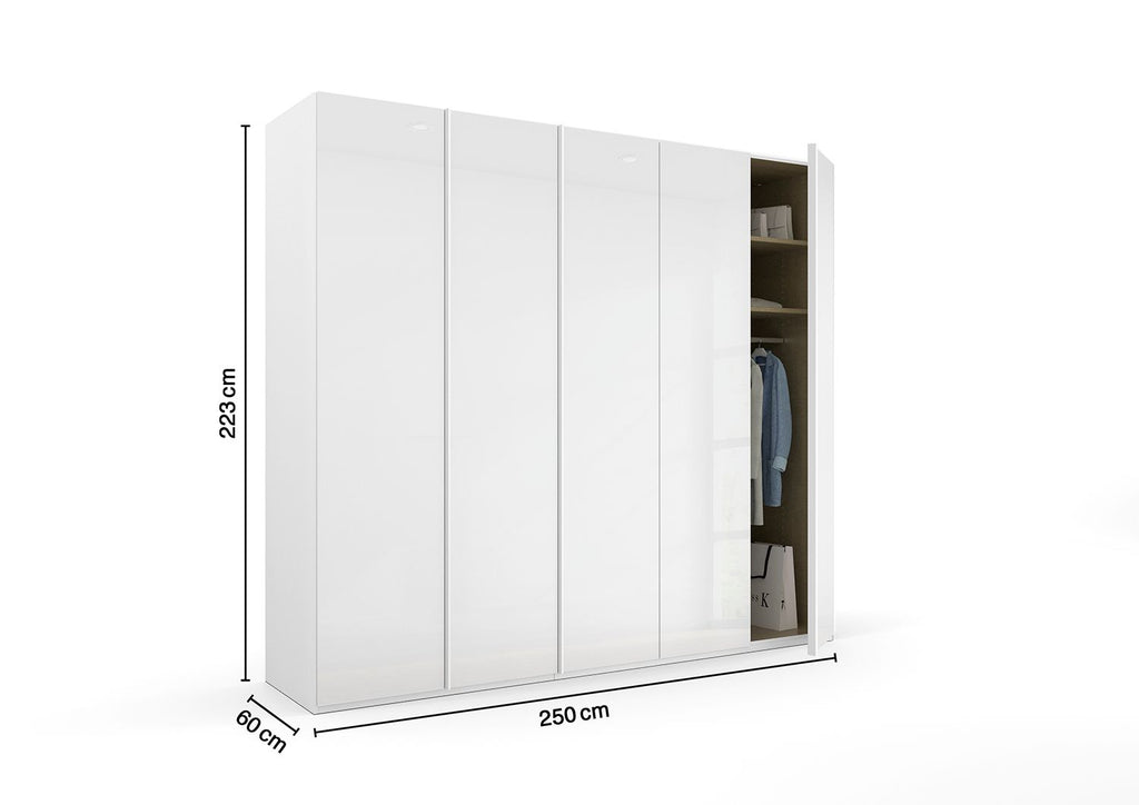 Oakwood Rauch Skat Meridian 5 Hinged Door Wardrobe  Matt Finish