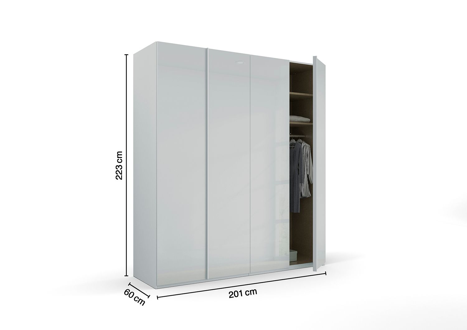 Oakwood Rauch Skat meridian 4 Hinged Door Wardrobe Matt Finish