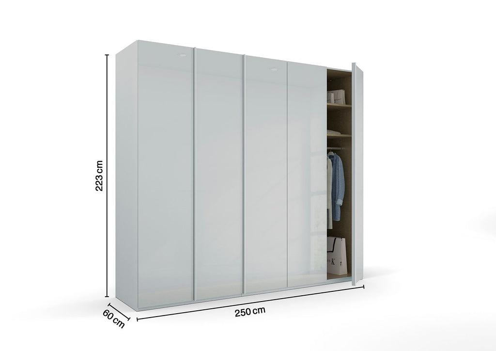 Oakwood Rauch Skat Meridian 5 Hinged Door Wardrobe  Matt Finish