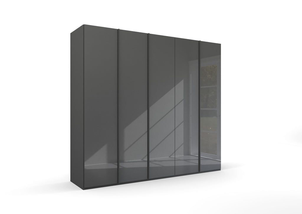 Oakwood Rauch Skat Meridian 5 Hinged Door Wardrobe Glass Finish