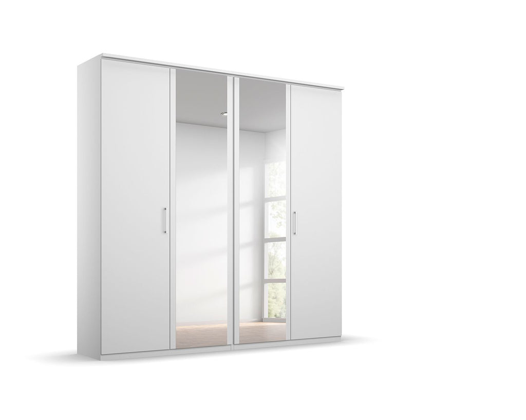 Oakwood Rauch Tellin 4 Hinged Door Wardrobe With 2 Mirrored Doors