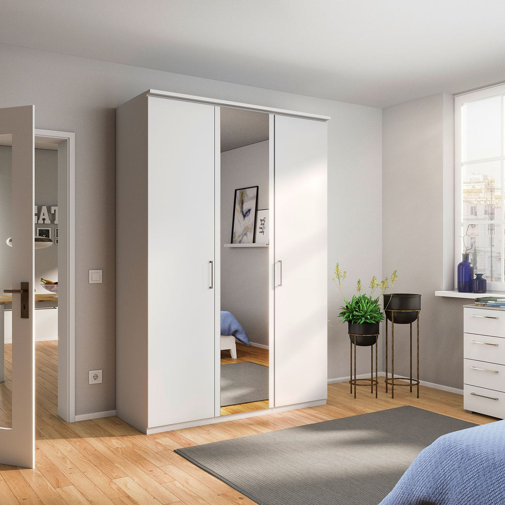 Oakwood Rauch Tellin 3 Hinged Door Wardrobe 1 Mirror Door