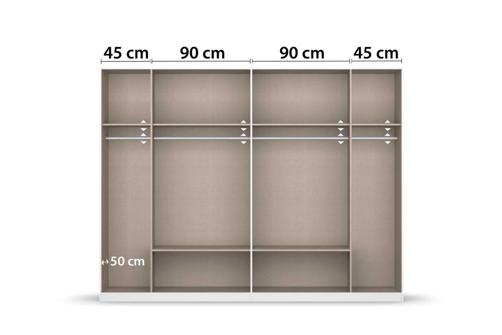 Oakwood Rauch Davoa 6 Door Hinged Wardrobe