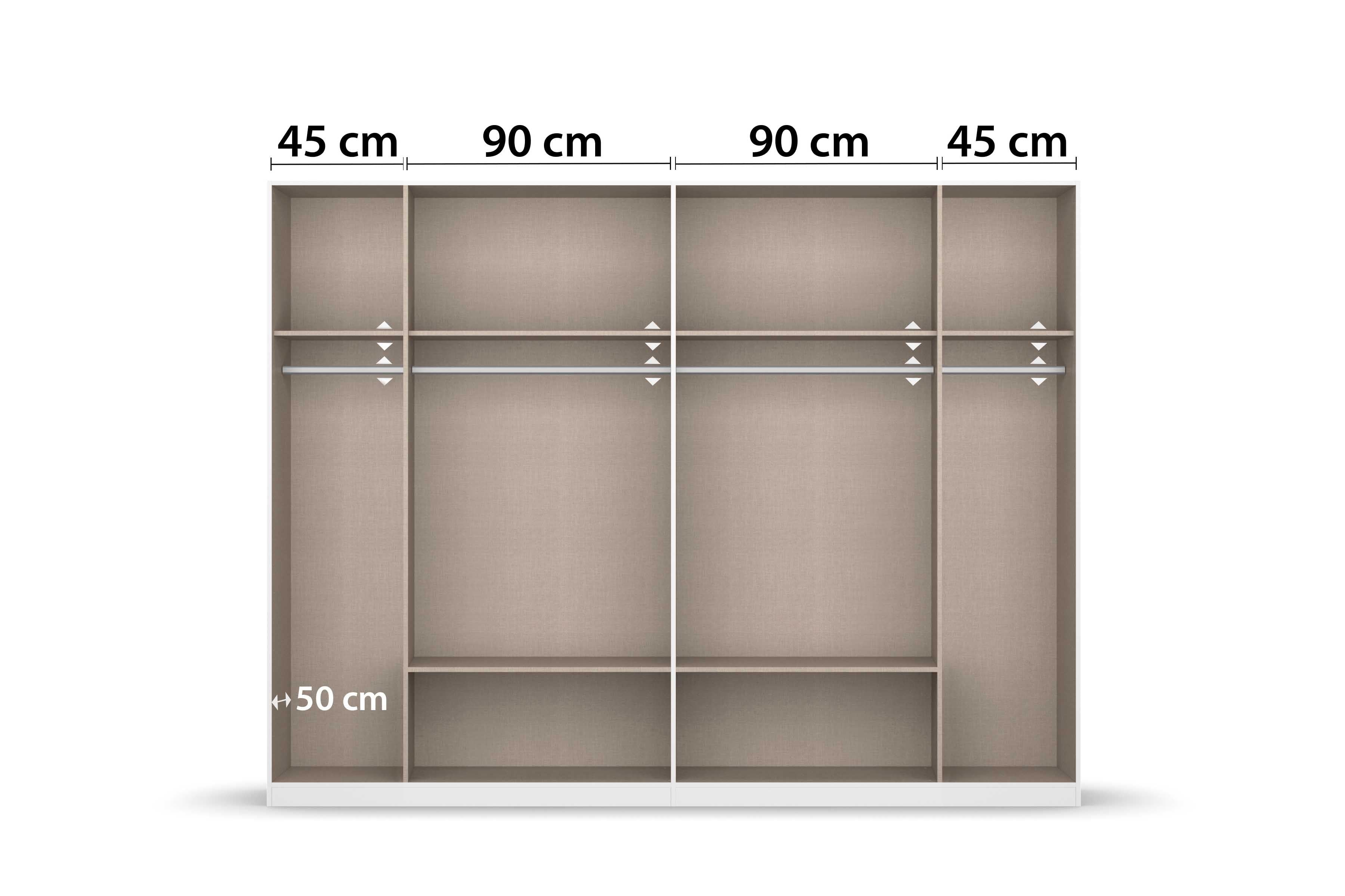 Oakwood Rauch Davoa 6 Door Hinged Wardrobe