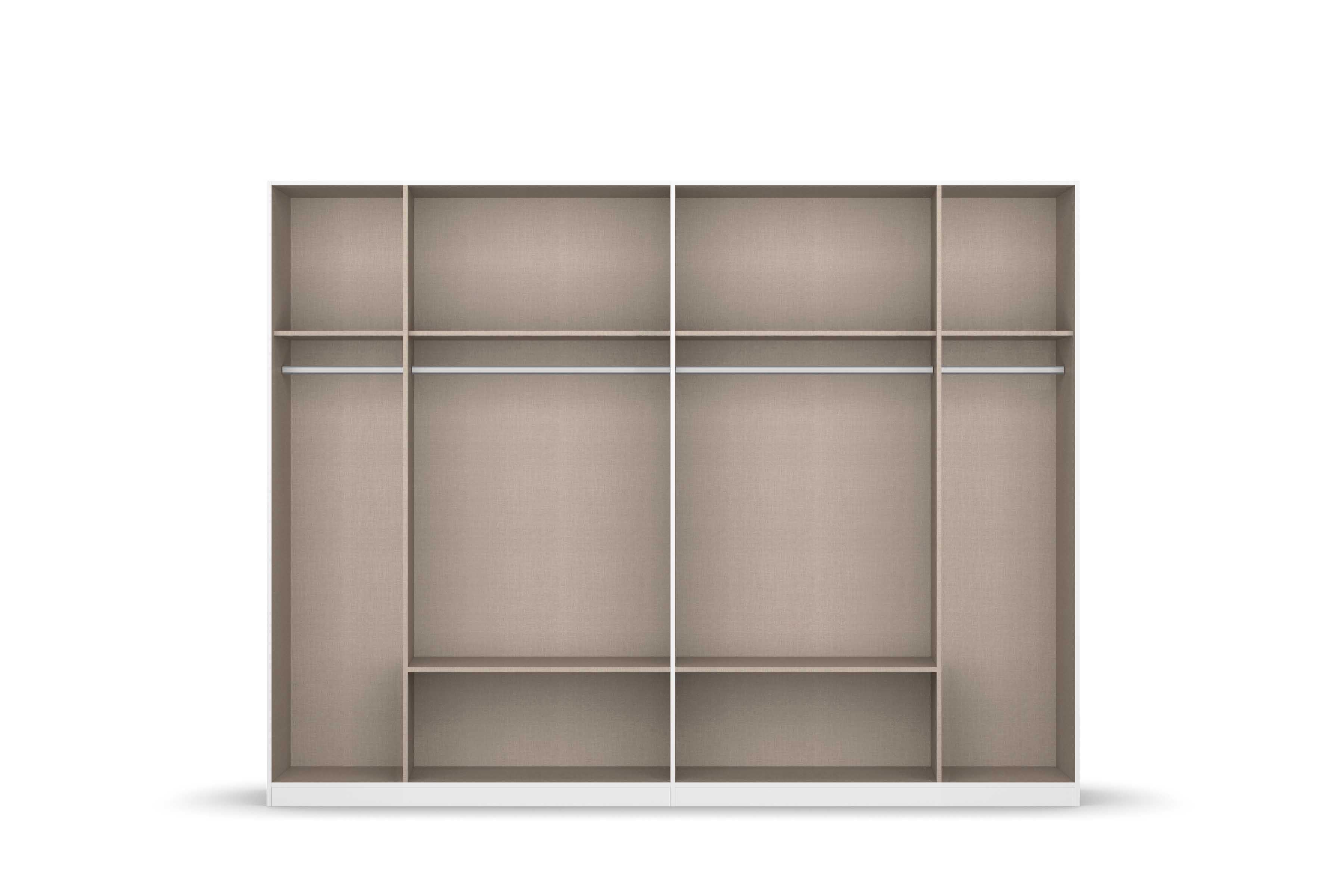 Oakwood Rauch Davoa 6-Door Hinged Wardrobe with 4 Mirror Doors