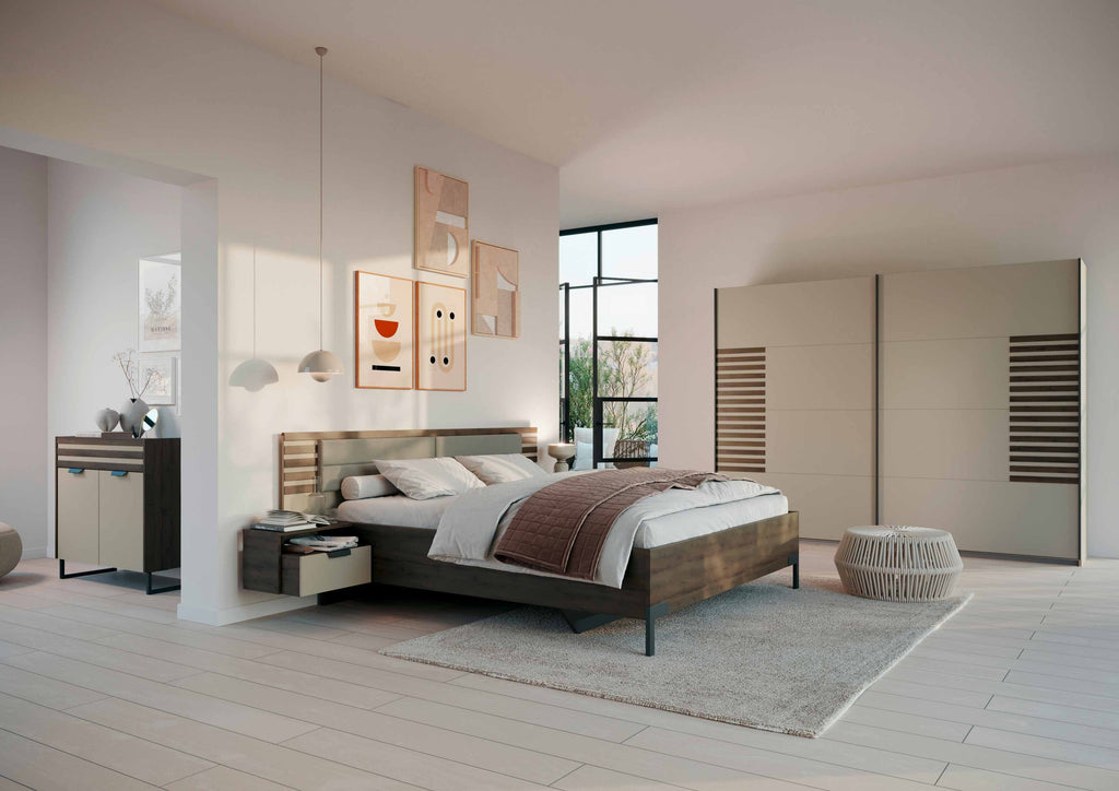 Oakwood Rauch Barea Sliding Door Wardrobe Metallic Grey