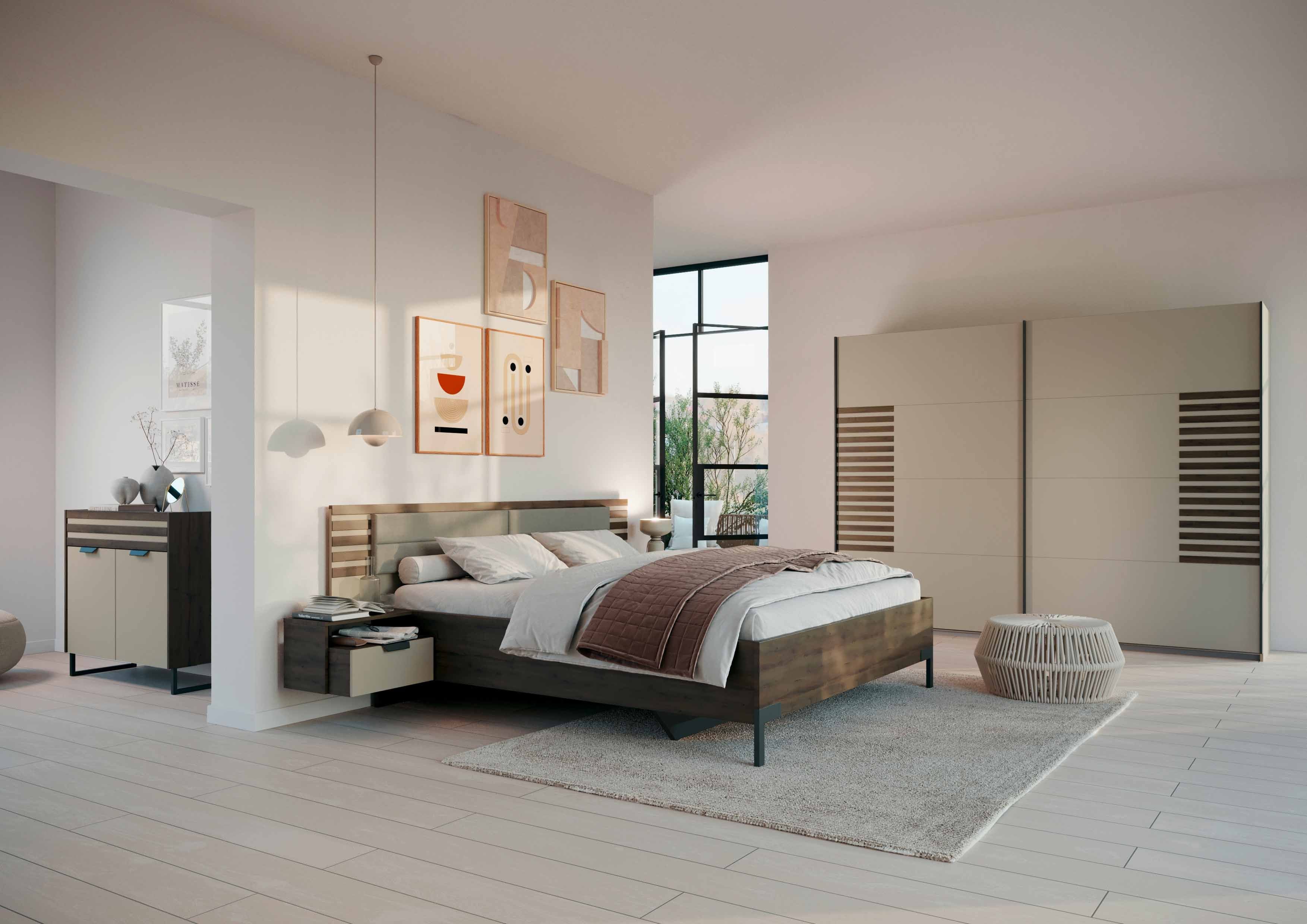 Oakwood Rauch Barea Sliding Door Wardrobe Metallic Grey
