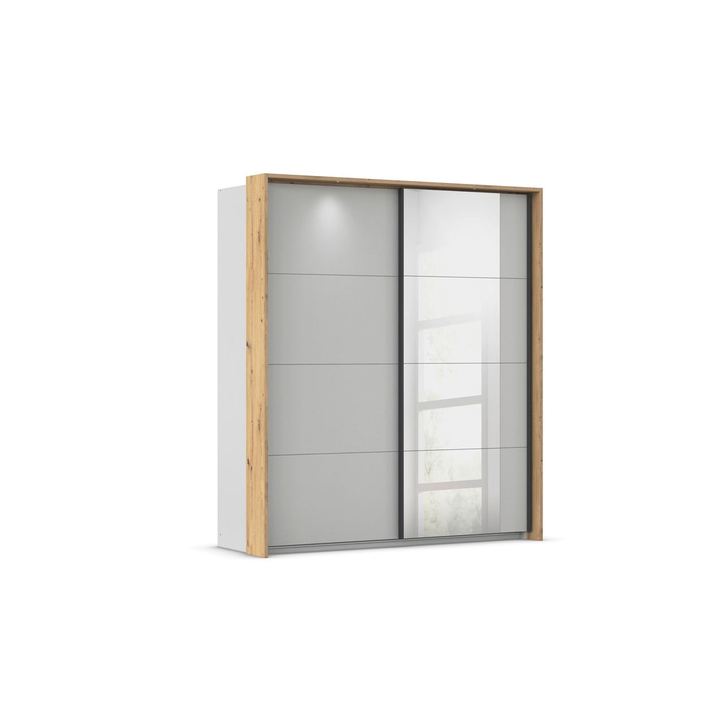 Oakwood Rauch Credo Silk Grey Sliding Wardrobe