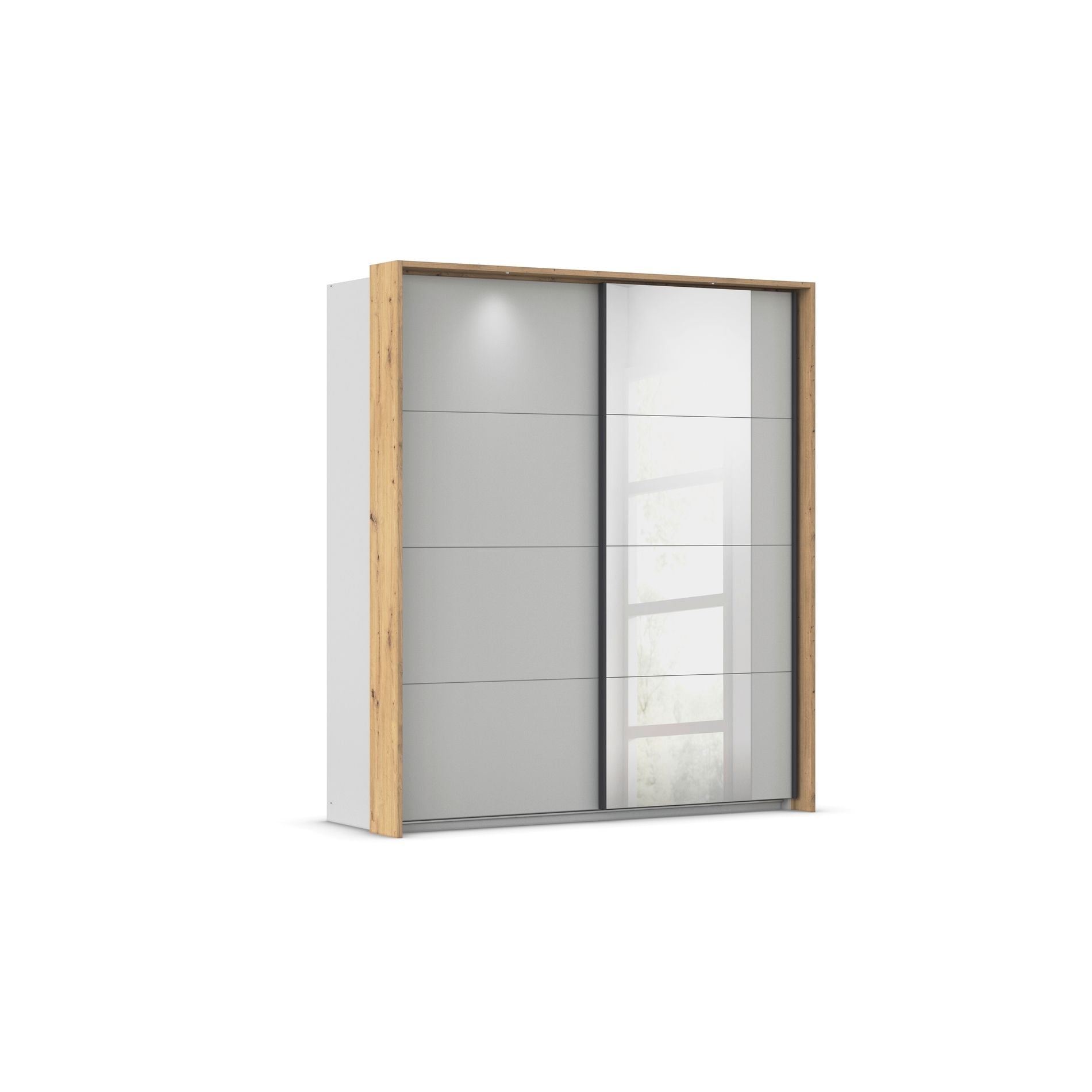 Oakwood Rauch Credo Silk Grey Sliding Wardrobe