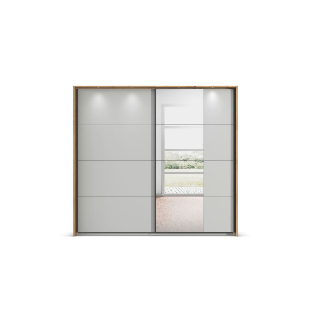 Oakwood Rauch Credo Silk Grey Sliding Wardrobe