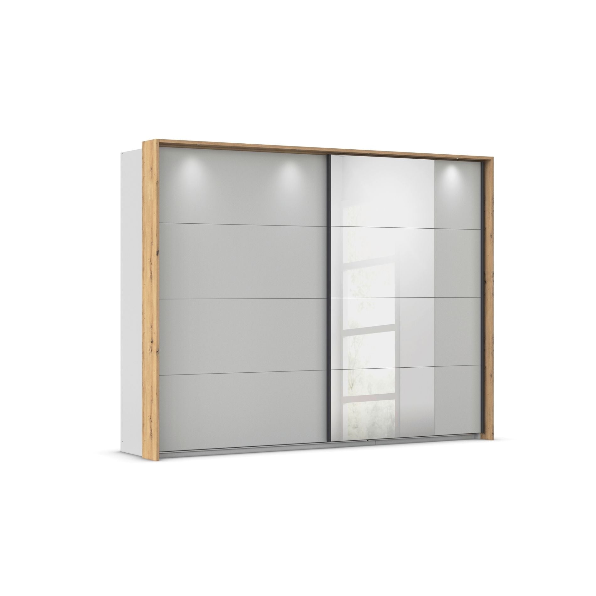 Oakwood Rauch Credo Silk Grey Sliding Wardrobe