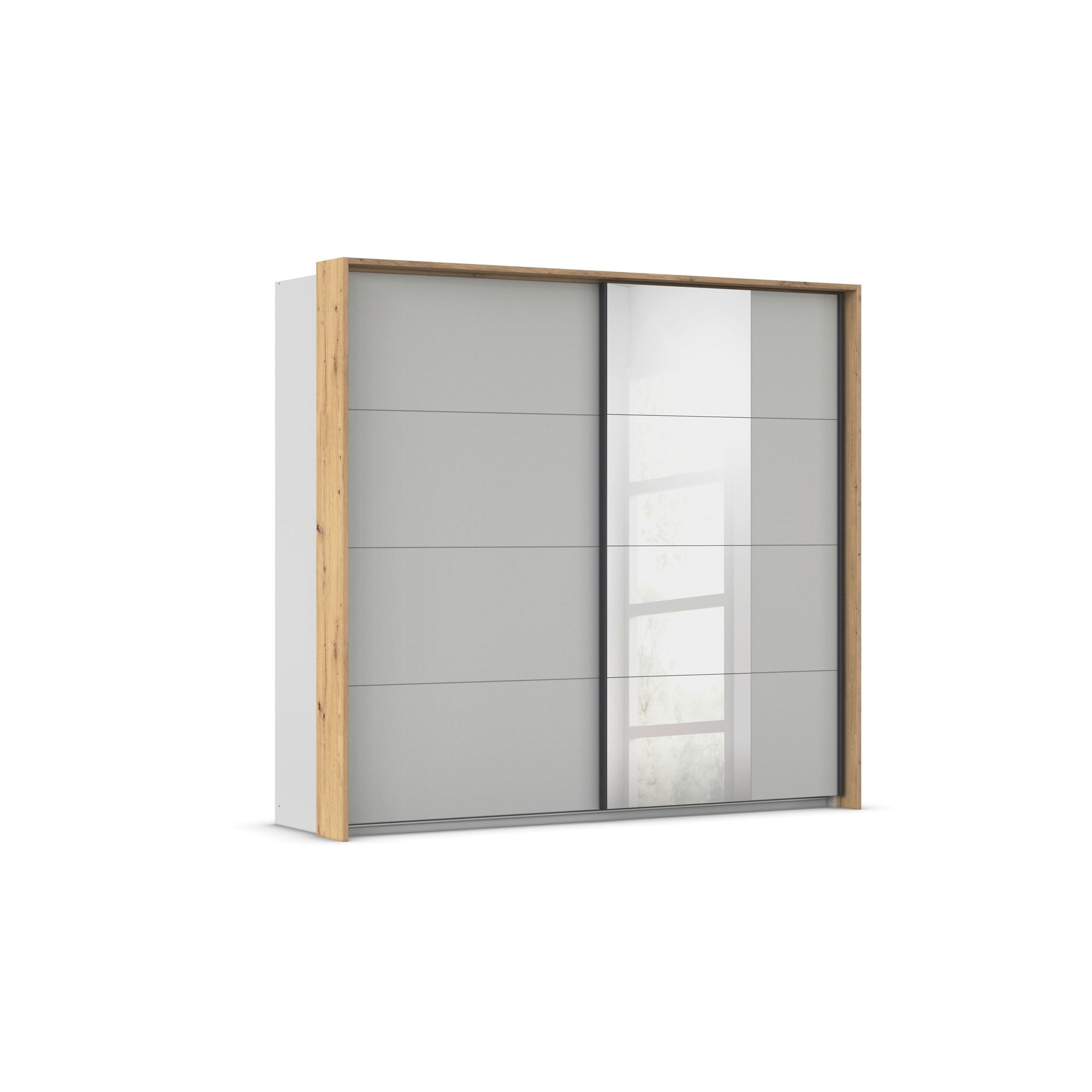 Oakwood Rauch Credo Silk Grey Sliding Wardrobe