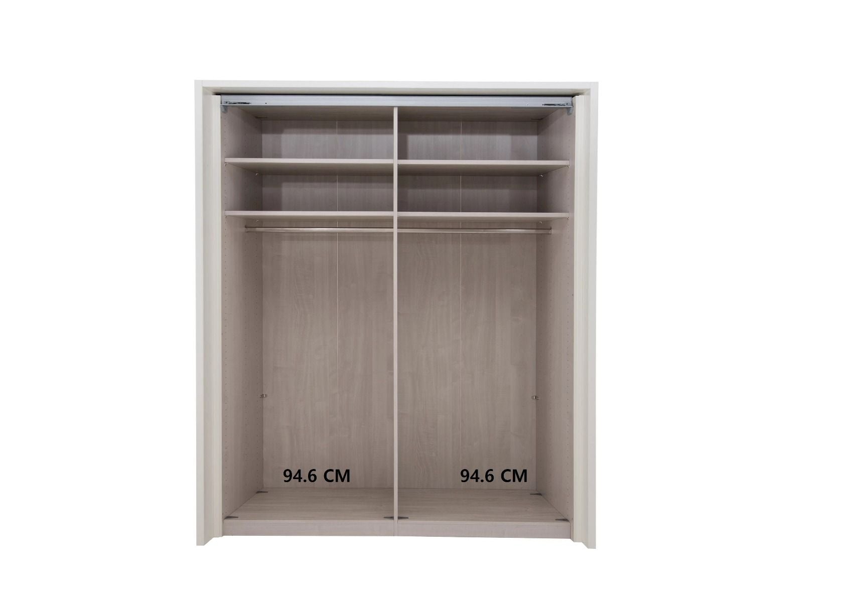 Oakwood Wiemann Korfu Bianco Oak & Graphite 2 Door Sliding Wardrobe