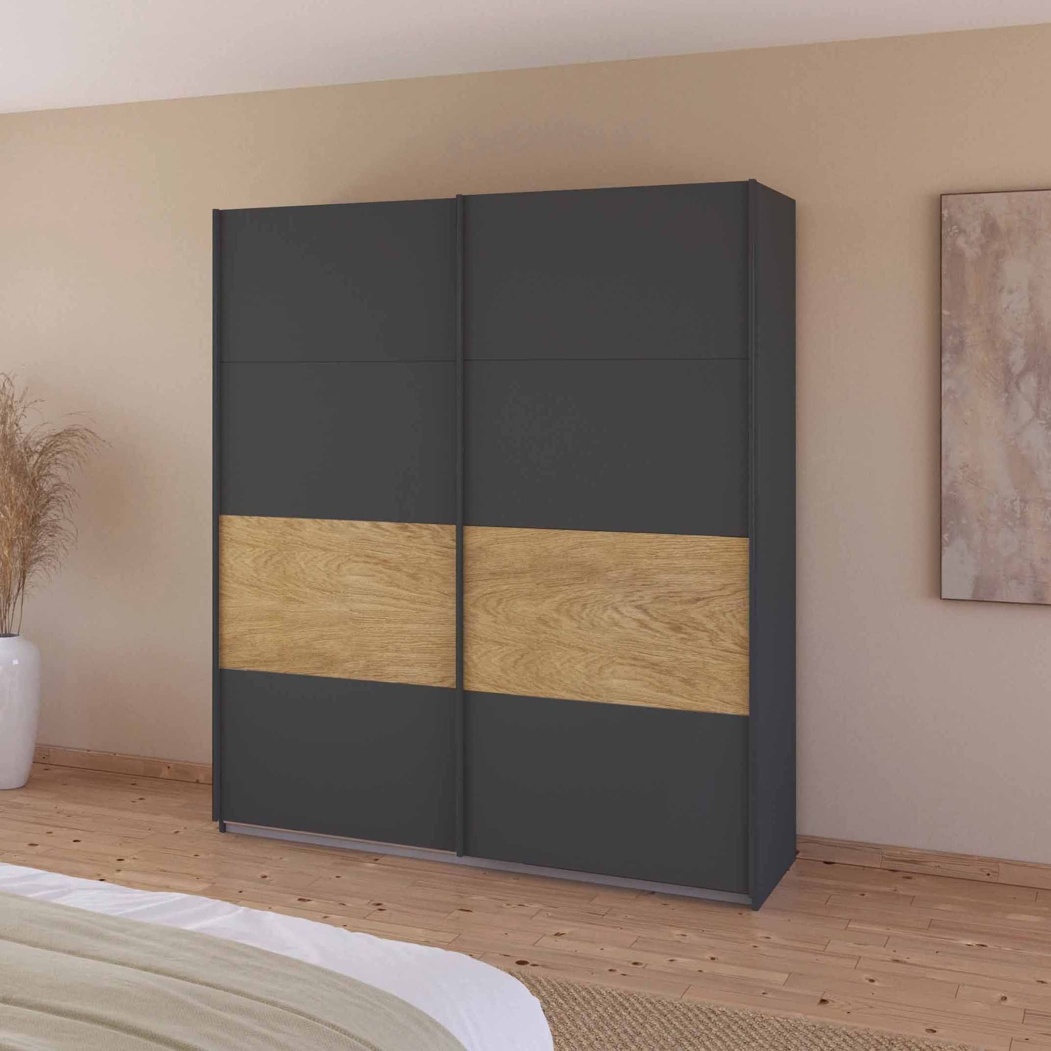 Oakwood Rauch Malva 2-Door Sliding Wardrobe - 181 CM
