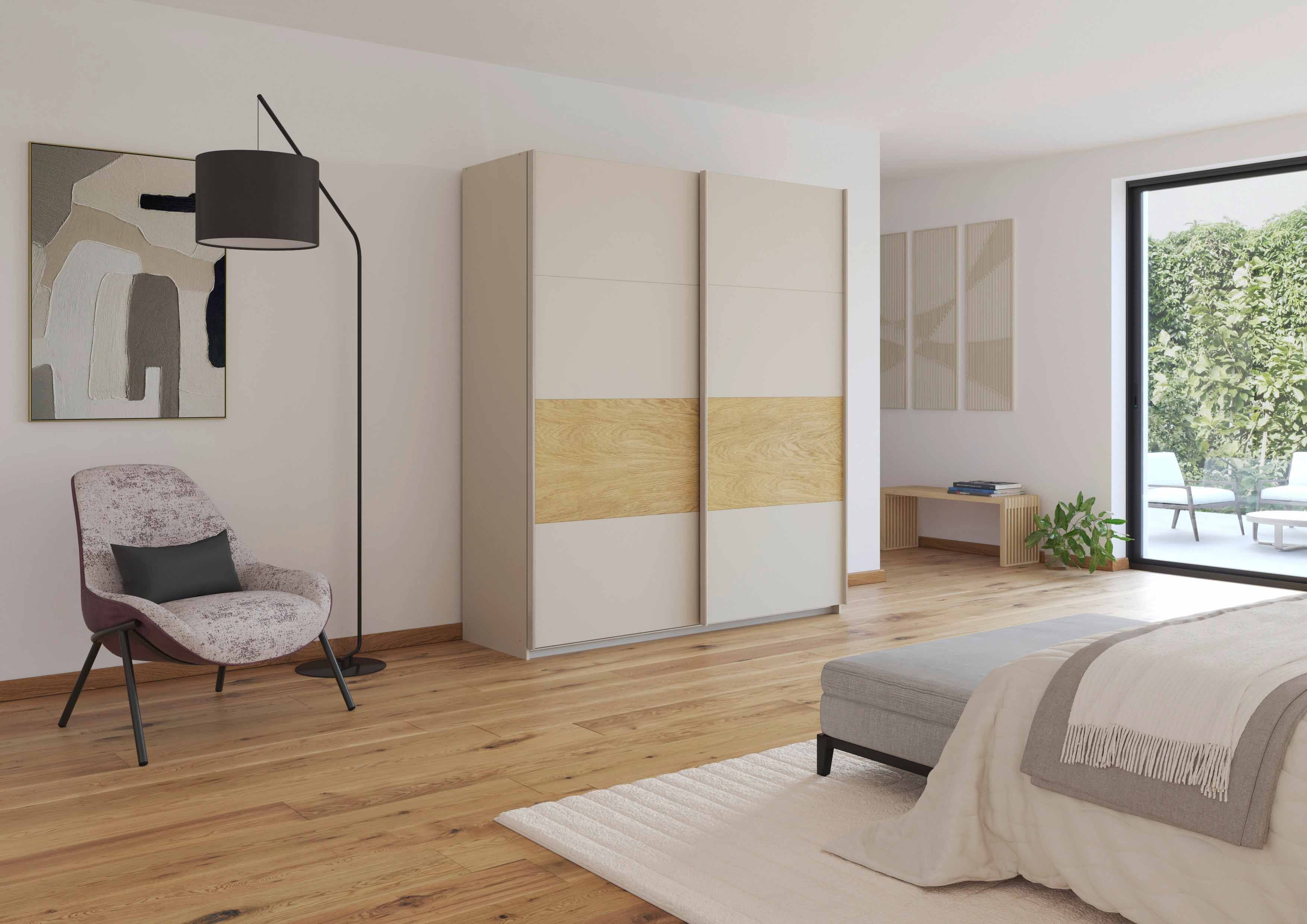 Oakwood Rauch Malva 2-Door Sliding Wardrobe - 181 CM