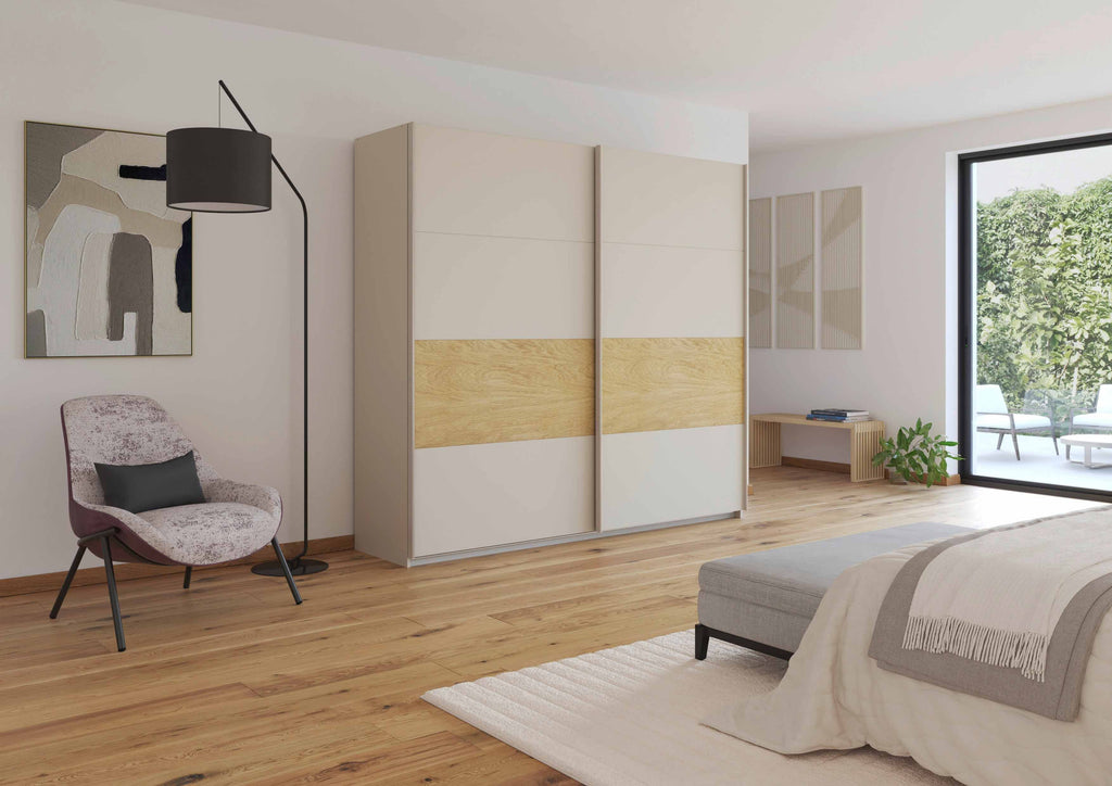Oakwood Rauch Malva 2-Door Sliding Wardrobe - 226 CM