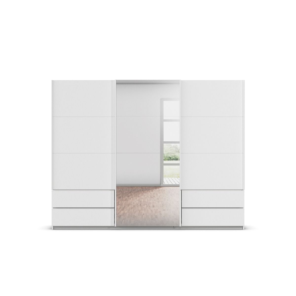 Oakwood Rauch Elara Alpine White 3 door Sliding Wardrobe