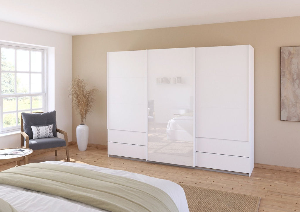 Oakwood Rauch Elara Alpine White 3 door Sliding Wardrobe