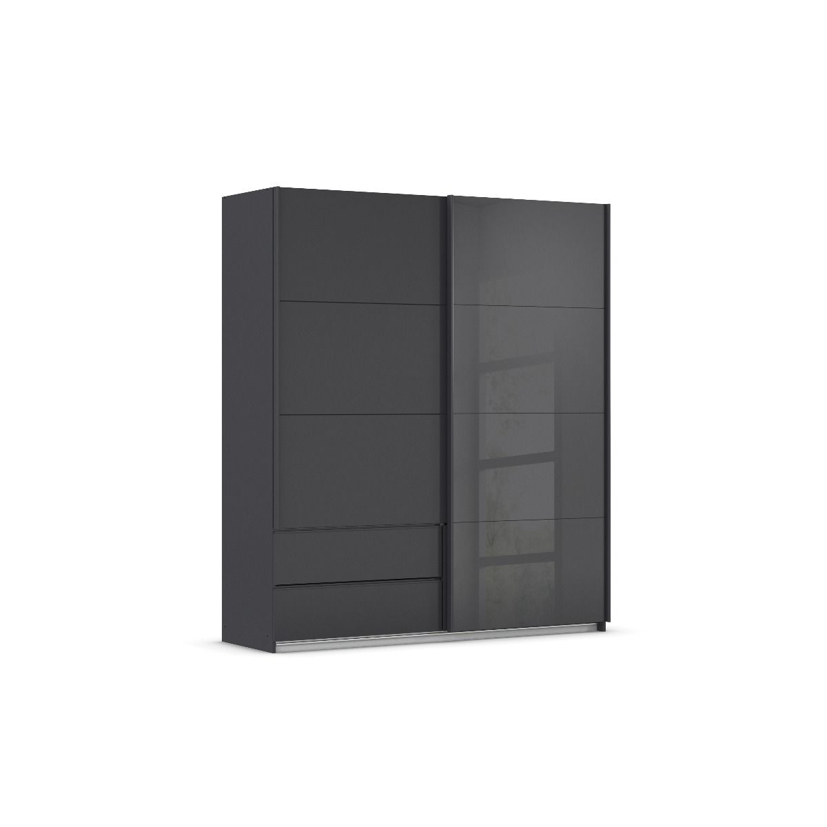 Oakwood Rauch Elara Metallic Grey 2 door Sliding Wardrobe
