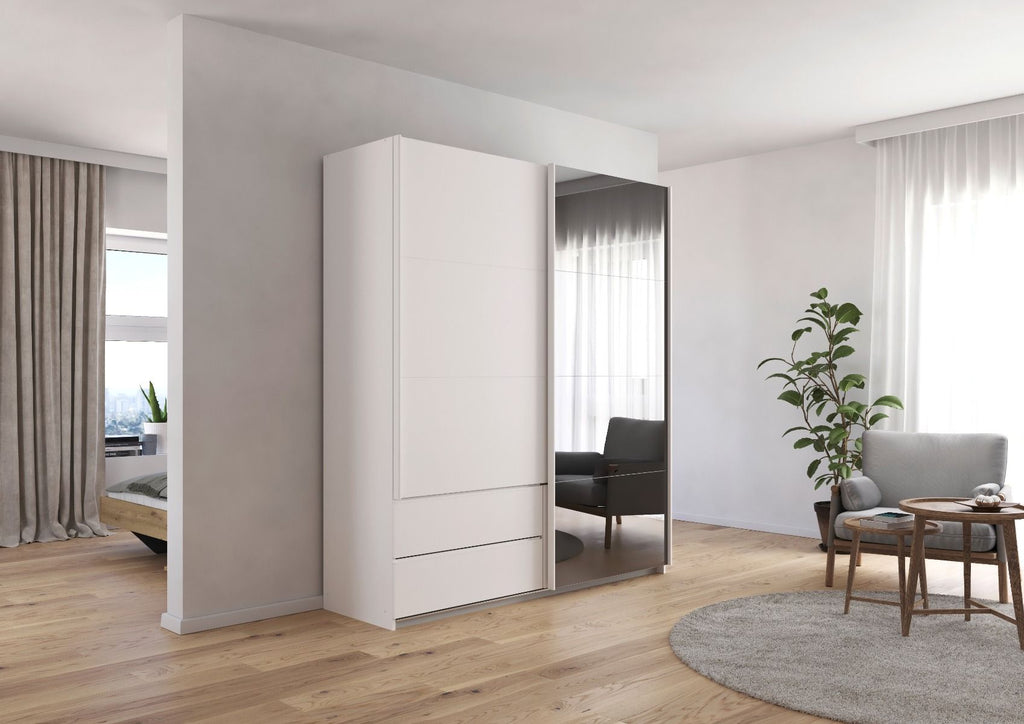 Oakwood Rauch Elara Alpine White 2 door Sliding Wardrobe