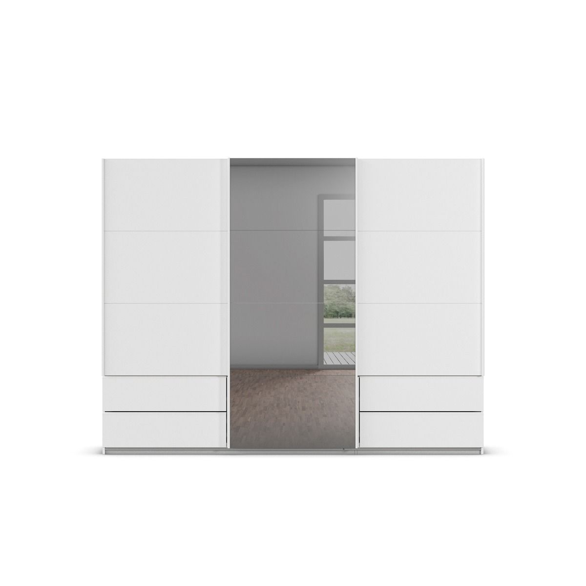 Oakwood Rauch Elara Alpine White 3 door Sliding Wardrobe