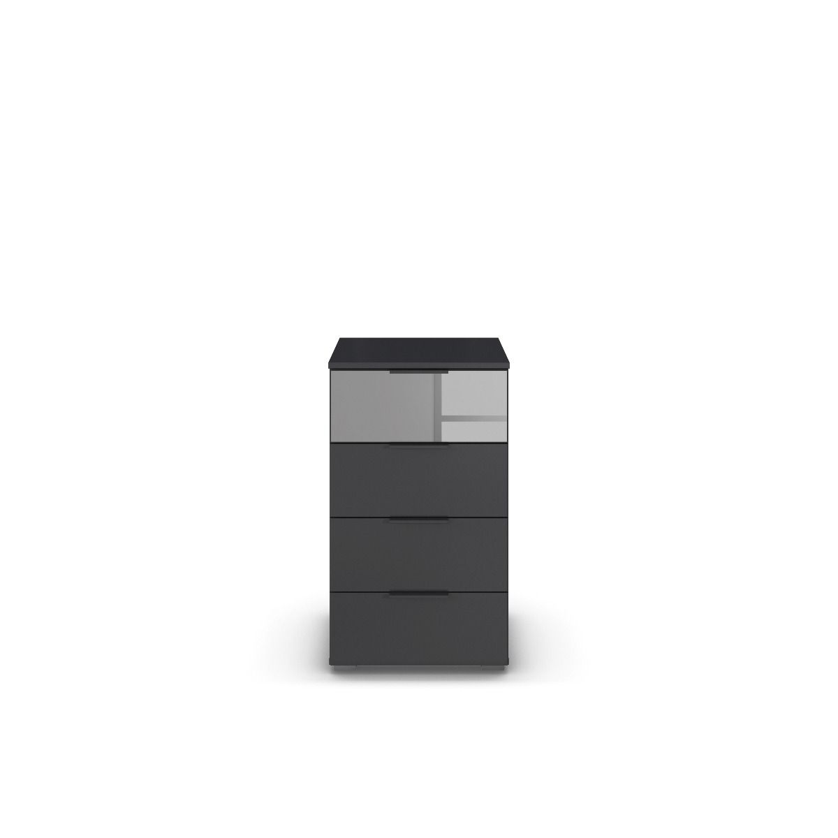 Oakwood Rauch Skyla Metallic Grey 6 Hinged Door Wardrobe with Full Grey Mirror Front