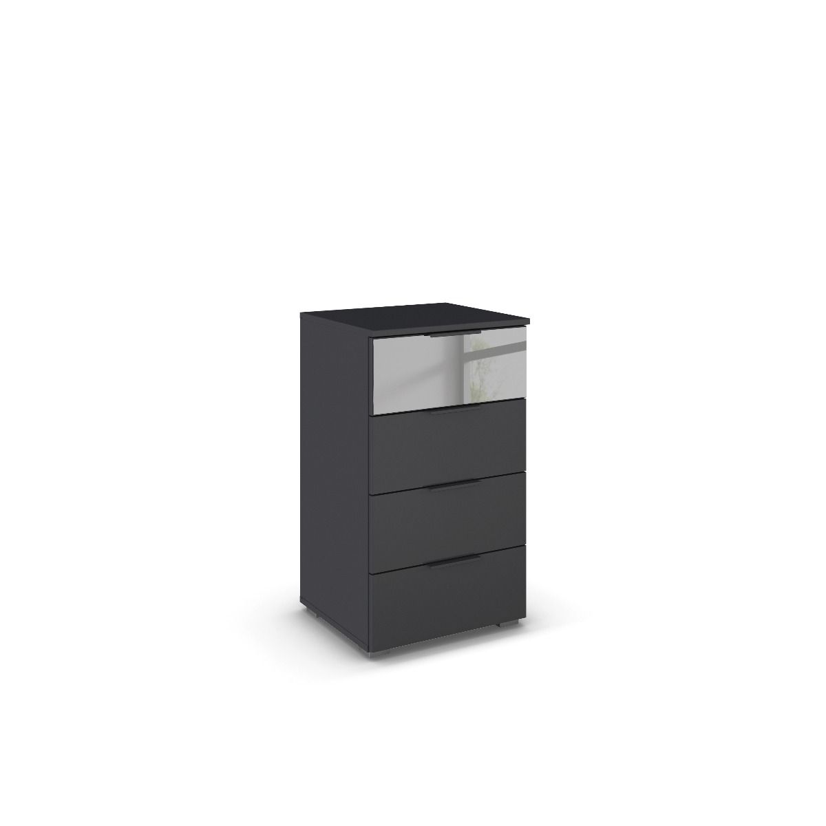 Oakwood Rauch Skyla Metallic Grey 6 Hinged Door Wardrobe with Full Grey Mirror Front