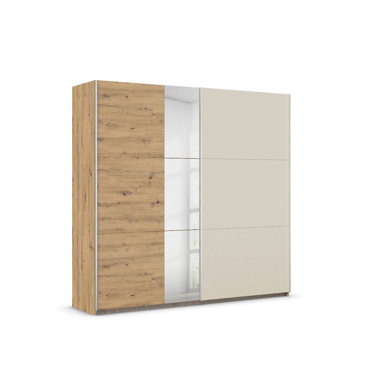 Oakwood Rauch Monza  2 door Sliding Wardrobe With Mirror Front