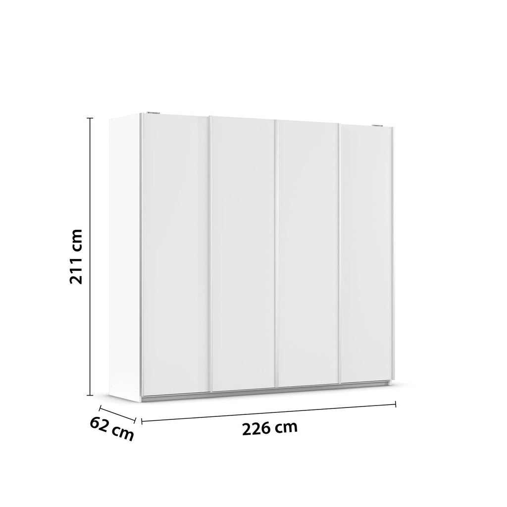 Oakwood Rauch Altera White 4 Door Sliding Wardrobe