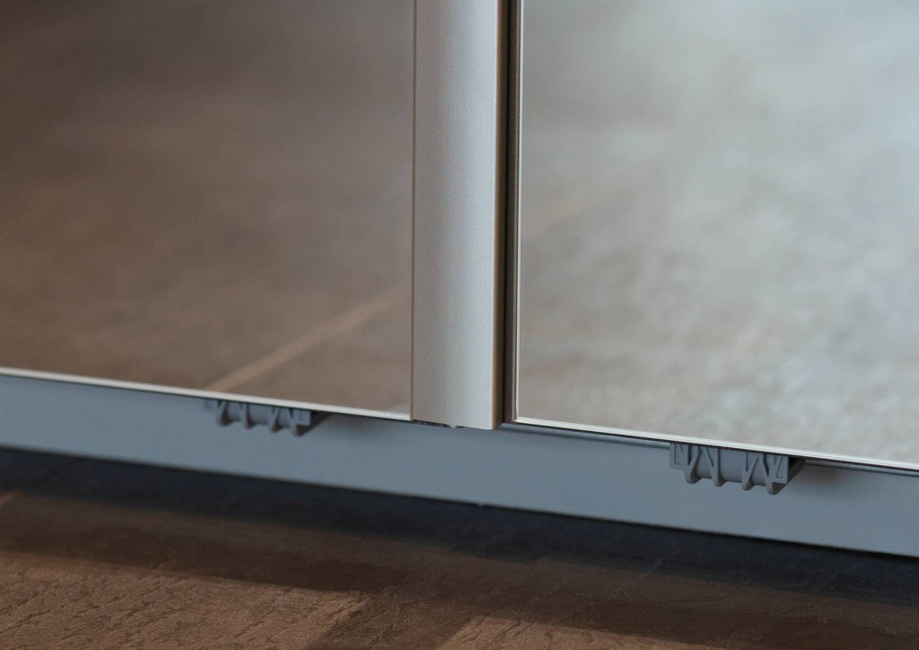 Oakwood Rauch Altera White 4 Door Sliding Wardrobe With Mirror