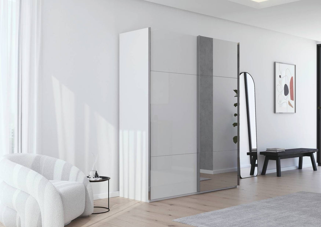 Oakwood Rauch Contido 2 Door Sliding Wardrobe With Mirror