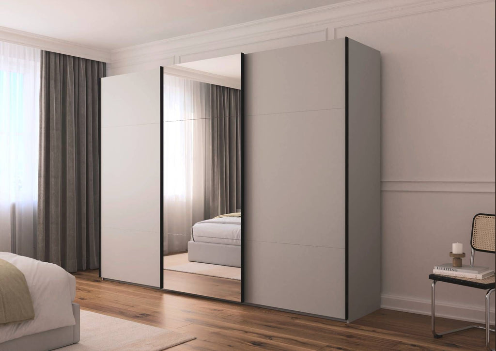 Oakwood Rauch Contido 3 Door Sliding Wardrobe With Mirror