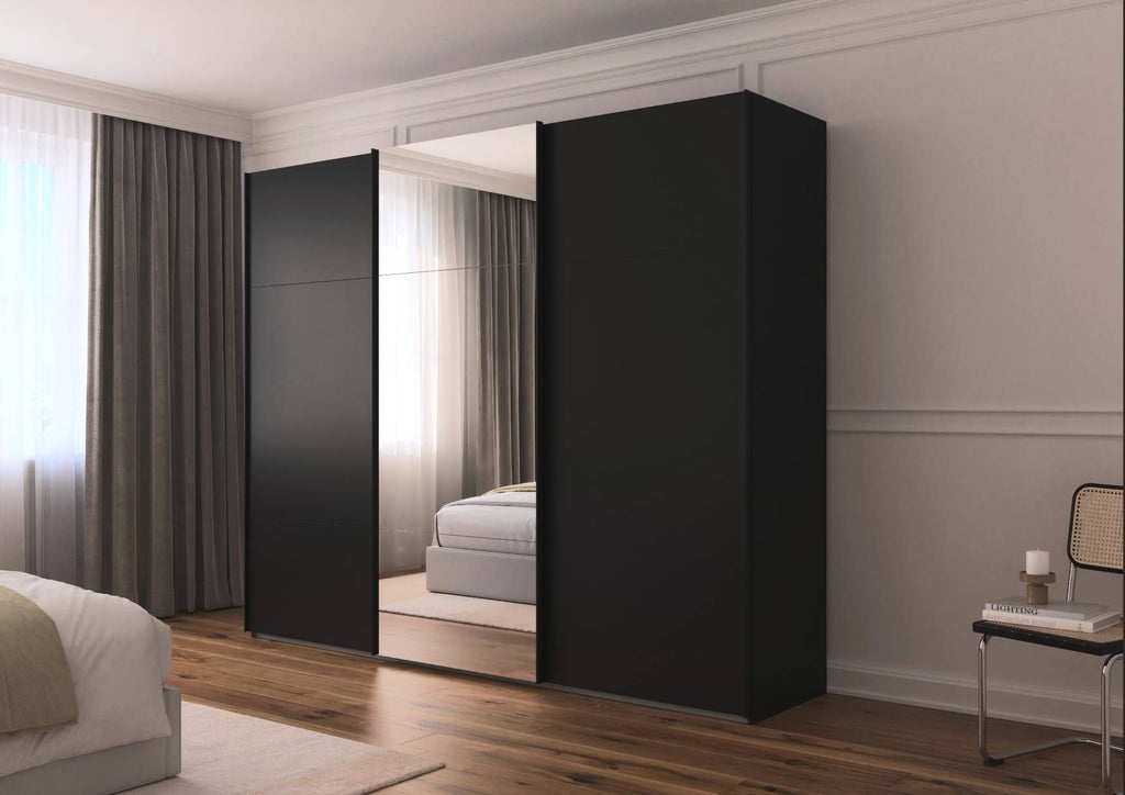 Oakwood Rauch Contido 3 Door Sliding Wardrobe With Mirror