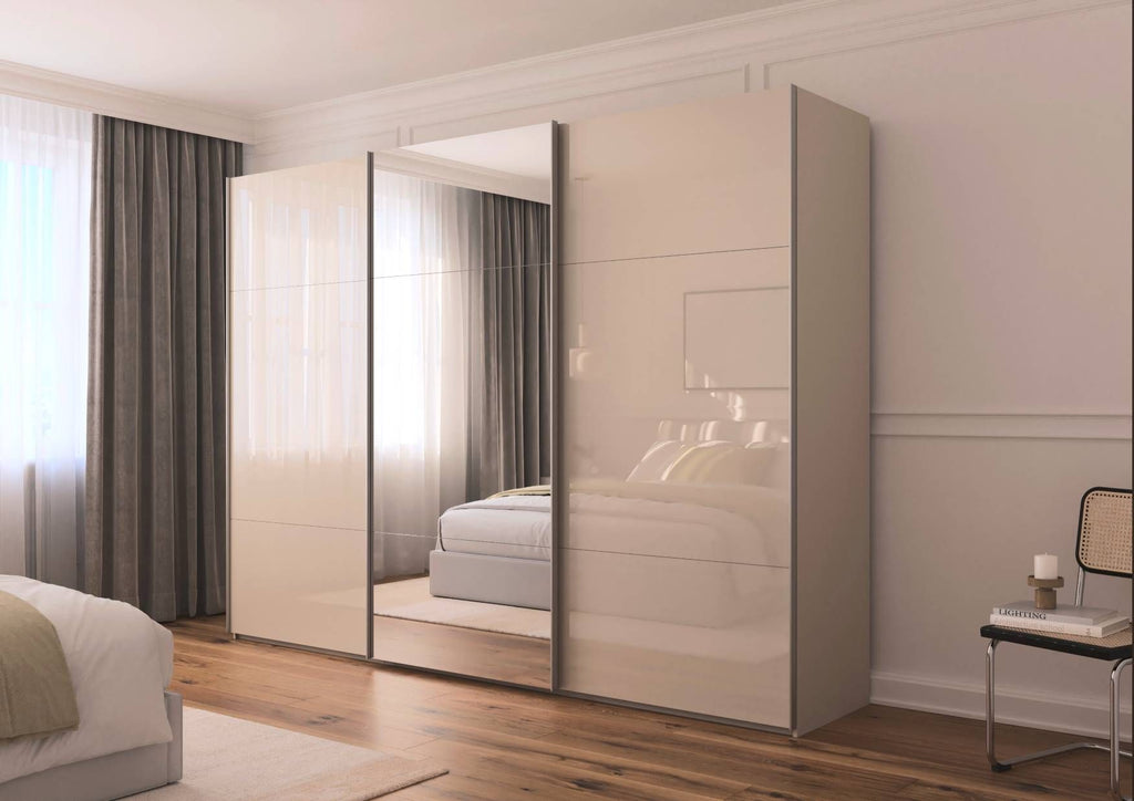 Oakwood Rauch Contido 3 Door Sliding Wardrobe With Mirror