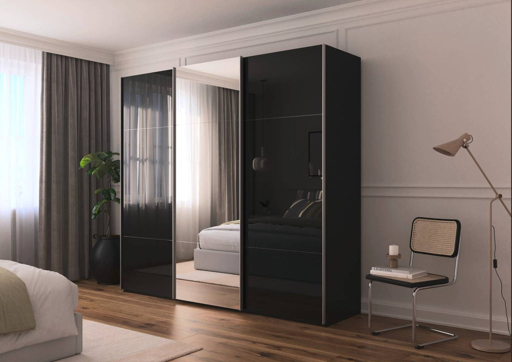 Oakwood Rauch Contido 3 Door Sliding Wardrobe With Mirror