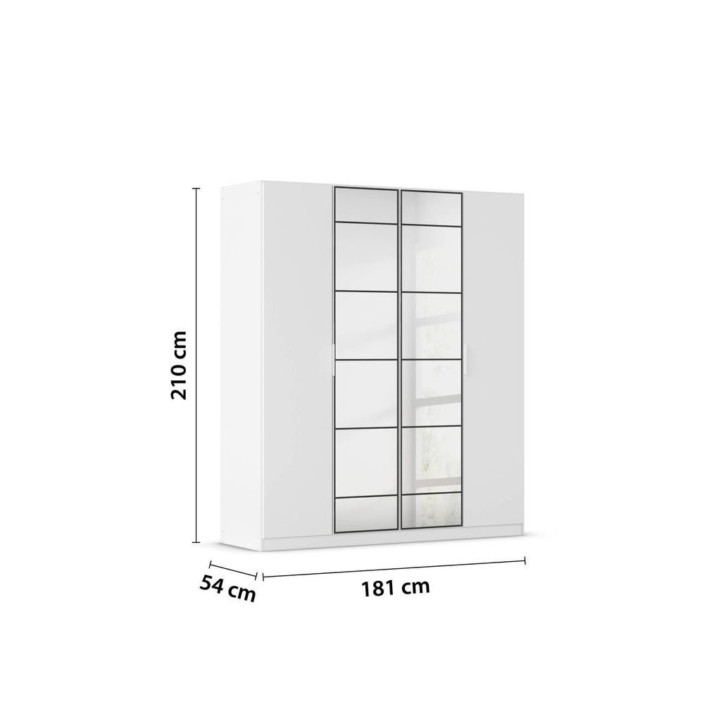 Oakwood Rauch Acero Alpine White Hinged Door Wardrobe