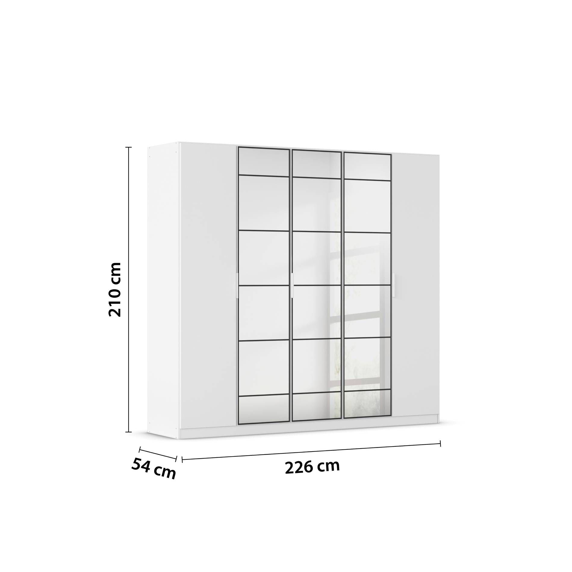 Oakwood Rauch Acero Alpine White Hinged Door Wardrobe