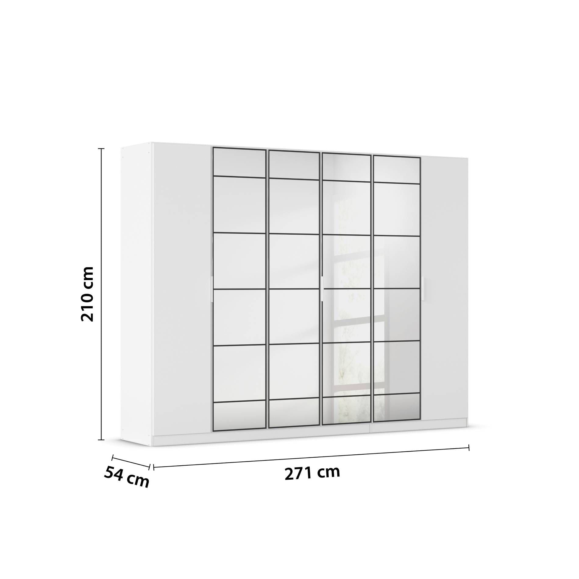 Oakwood Rauch Acero Alpine White Hinged Door Wardrobe